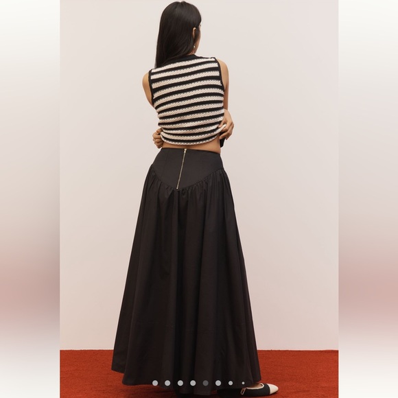 Anthropologie Maeve Drop Waist A line Maxi skirt - Picture 2 of 10